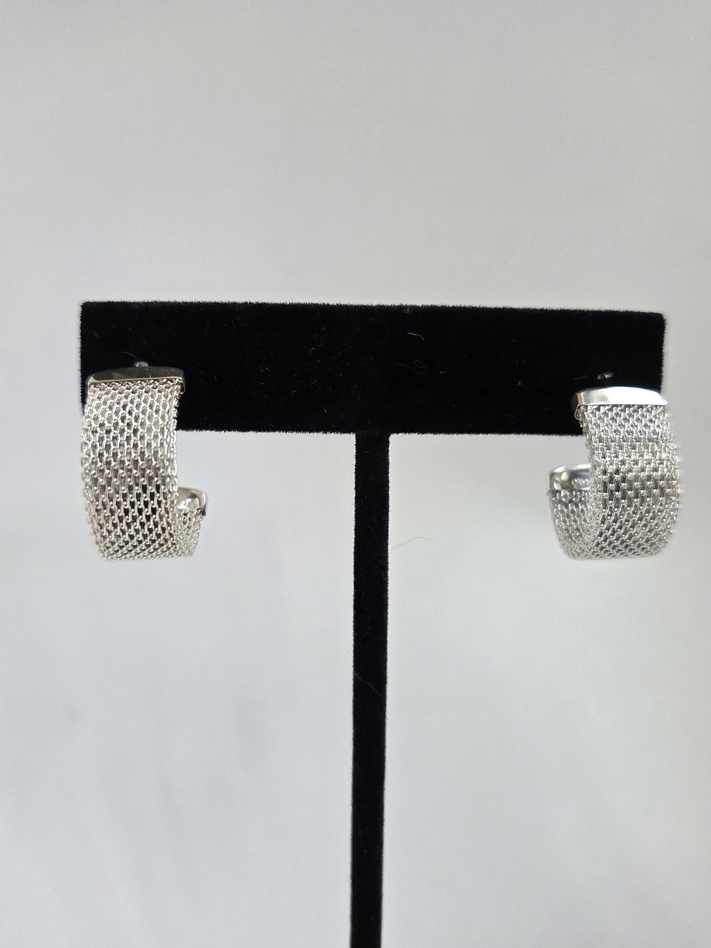 Sterling Silver Joseph Esposito Mesh Huggie Earrings